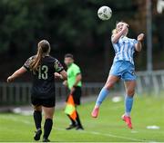 13 July 2024; Michelle Doonan of DLR Waves, right, during the SSE Airtricity Women's Premier Division match between DLR Waves and Treaty United at UCD Bowl in Belfield, Dublin. Photo by Thomas Flinkow/Sportsfile