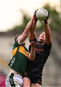 13 July 2024; Paddy Burns of Armagh in action against Cillian Burke of Kerry during the GAA Football All-Ireland Senior Championship semi-final match between Armagh and Kerry at Croke Park in Dublin. Photo by Seb Daly/Sportsfile