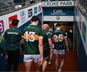 13 July 2024; Kerry manager Jack O'Connor and David Clifford of Kerry walk down the tunnell after their side's defeat in the GAA Football All-Ireland Senior Championship semi-final match between Armagh and Kerry at Croke Park in Dublin. Photo by Harry Murphy/Sportsfile