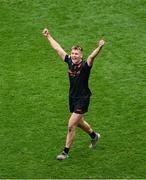 13 July 2024; Rian O'Neill of Armagh celebrates at the final whistle of the GAA Football All-Ireland Senior Championship semi-final match between Armagh and Kerry at Croke Park in Dublin. Photo by Daire Brennan/Sportsfile
