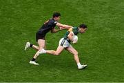 13 July 2024; Paudie Clifford of Kerry in action against Joe McElroy of Armagh during the GAA Football All-Ireland Senior Championship semi-final match between Armagh and Kerry at Croke Park in Dublin. Photo by Daire Brennan/Sportsfile