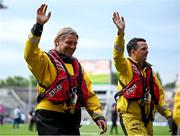 13 July 2024; Volunteer Lifeboat crew promote the RNLI’s drowning prevention partnership with the GAA in the charity’s 200th year at the GAA Football All-Ireland Senior Championship semi-final match between Armagh and Kerry at Croke Park in Dublin. Photo by Seb Daly/Sportsfile