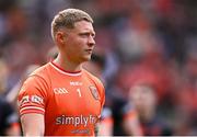 13 July 2024; Armagh goalkeeper Blaine Hughes before the GAA Football All-Ireland Senior Championship semi-final match between Armagh and Kerry at Croke Park in Dublin. Photo by Seb Daly/Sportsfile