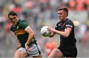 13 July 2024; Ross McQuillan of Armagh in action against David Clifford of Kerry during the GAA Football All-Ireland Senior Championship semi-final match between Armagh and Kerry at Croke Park in Dublin. Photo by Seb Daly/Sportsfile