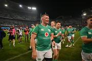 13 July 2024; Peter O’Mahony of Ireland leaves the pitch after the second test between South Africa and Ireland at Kings Park in Durban, South Africa. Photo by Brendan Moran/Sportsfile