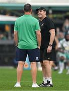 13 July 2024; South Africa head coach Rassie Erasmus, right, and Ireland head coach Andy Farrell  before the second test between South Africa and Ireland at Kings Park in Durban, South Africa. Photo by Brendan Moran/Sportsfile