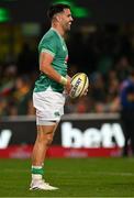 13 July 2024; Conor Murray of Ireland celebrates after scoring his side's first try during the second test between South Africa and Ireland at Kings Park in Durban, South Africa. Photo by Brendan Moran/Sportsfile