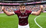 14 July 2024; Seán Fitzgerald of Galway celebrates after his side's victory in the GAA Football All-Ireland Senior Championship semi-final match between Donegal and Galway at Croke Park in Dublin. Photo by Piaras Ó Mídheach/Sportsfile