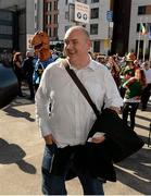 22 September 2013; Comedian Dara Ó Briain arrives ahead of the GAA Football All-Ireland Championship Finals, Croke Park, Dublin. Picture credit: Stephen McCarthy / SPORTSFILE