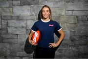 17 July 2024; Budweiser ambassador and Irish Rugby 7s star, Stacey Flood, pictured at Dublin’s Aviva Stadium. Budweiser is the Official Beer Partner of the Aer Lingus College Football Classic this August 24th. To be in with a chance to win tickets to the game, fans can visit Budweiser.ie. Photo by David Fitzgerald/Sportsfile