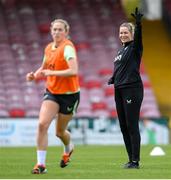 14 July 2024; Assistant coach Emma Byrne during a Republic of Ireland women's training session at Turners Cross in Cork Photo by Stephen McCarthy/Sportsfile