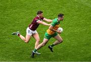 14 July 2024; Ciaran Thompson of Donegal in action against Shane Walsh of Galway during the GAA Football All-Ireland Senior Championship semi-final match between Donegal and Galway at Croke Park in Dublin. Photo by Daire Brennan/Sportsfile