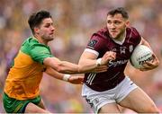 14 July 2024; Damien Comer of Galway in action against Brendan McCole of Donegal during the GAA Football All-Ireland Senior Championship semi-final match between Donegal and Galway at Croke Park in Dublin. Photo by David Fitzgerald/Sportsfile