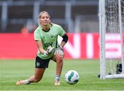 15 July 2024; Goalkeeper Sophie Whitehouse during a Republic of Ireland women's training session at Páirc Uí Chaoimh in Cork. Photo by Stephen McCarthy/Sportsfile