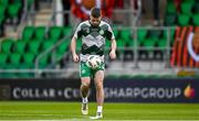 16 July 2024; Jack Byrne of Shamrock Rovers warms up before the UEFA Champions League first qualifying round second leg match between Shamrock Rovers and Vikingur Reykjavik at Tallaght Stadium in Dublin. Photo by Harry Murphy/Sportsfile