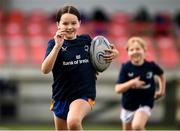 17 July 2024; Emily Quinn in action during the Bank of Ireland Leinster Rugby summer camp at Mullingar RFC in Westmeath. Photo by Matt Browne/Sportsfile