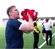 18 July 2024; Shelbourne manager Damien Duff after the UEFA Champions League First Qualifying Round Second Leg match between St Joseph's FC and Shelbourne at Europa Point Stadium in Gibraltar. Photo by Jorge Ropero Romero/Sportsfile