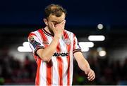 18 July 2024; Paul McMullan of Derry City after the UEFA Conference League first qualifying round second leg match between Derry City and FCB Magpies at the Ryan McBride Brandywell Stadium in Derry. Photo by Stephen McCarthy/Sportsfile