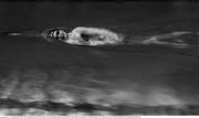 8 July 2024; (EDITOR'S NOTE; Image has been converted to black & white) Erin Riordan during Team Ireland Paris 2024 Aquatics team training at the National Aquatic Centre on the Sport Ireland Campus in Dublin. Photo by David Fitzgerald/Sportsfile