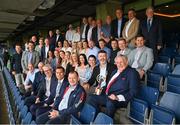 19 July 2024; Lifetime Achievement recipient Dr Con Murphy and GPA President Dónal Óg Cusack with represenatives from Cork during the GPA Hurling & Camogie Legends Lunch at Croke Park in Dublin. Photo by Sam Barnes/Sportsfile