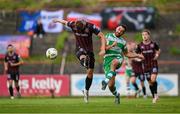 19 July 2024; Roberto Lopes of Shamrock Rovers in action against Filip Piszczek of Bohemians during the Sports Direct Men’s FAI Cup second round match between Bohemians and Shamrock Rovers at Dalymount Park in Dublin. Photo by Stephen McCarthy/Sportsfile