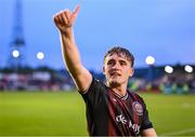 19 July 2024; Cian Byrne of Bohemians celebrates after the Sports Direct Men’s FAI Cup second round match between Bohemians and Shamrock Rovers at Dalymount Park in Dublin. Photo by Stephen McCarthy/Sportsfile
