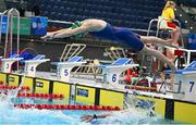 20 July 2024; Erin Riordan during a Team Ireland Paris 2024 Aquatics team training session at the National Aquatic Centre on the Sport Ireland Campus in Dublin. Photo by Seb Daly/Sportsfile