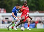 19 July 2024; Jack Harrison of Everton in action against David Janathan of Sligo Rovers during the pre-season friendly match between Sligo Rovers and Everton at The Showgrounds in Sligo. Photo by Stephen Marken/Sportsfile