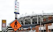 21 July 2024; Directional signage outside the stadium before the GAA Hurling All-Ireland Senior Championship Final between Clare and Cork at Croke Park in Dublin. Photo by Piaras Ó Mídheach/Sportsfile
