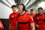 21 July 2024; Damien Cahalane of Cork arrives for the GAA Hurling All-Ireland Senior Championship Final between Clare and Cork at Croke Park in Dublin. Photo by Stephen McCarthy/Sportsfile
