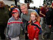 21 July 2024; Henry Shefflin with Cork supporters before the GAA Hurling All-Ireland Senior Championship Final between Clare and Cork at Croke Park in Dublin. Photo by Ray McManus/Sportsfile