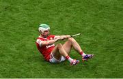 21 July 2024; A dejected Shane Kingston of Cork after the GAA Hurling All-Ireland Senior Championship Final between Clare and Cork at Croke Park in Dublin. Photo by Daire Brennan/Sportsfile