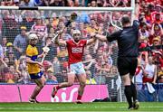 21 July 2024; Patrick Horgan of Cork appeals to referee Johnny Murphy during the GAA Hurling All-Ireland Senior Championship Final between Clare and Cork at Croke Park in Dublin. Photo by Piaras Ó Mídheach/Sportsfile