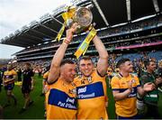 21 July 2024; David Reidy, left, and Shane O'Donnell of Clare celebrate with the Liam MacCarthy cup after the GAA Hurling All-Ireland Senior Championship Final between Clare and Cork at Croke Park in Dublin. Photo by Stephen McCarthy/Sportsfile