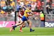 21 July 2024; Mikey Loughnane, Castleiney NS, Templemore, Tipperary, representing Clare during the GAA INTO Cumann na mBunscol Respect Exhibition Go Games at the GAA Hurling All-Ireland Senior Championship final between Clare and Cork at Croke Park in Dublin. Photo by David Fitzgerald/Sportsfile