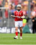 21 July 2024; Sean Quinn, St John's PS, Swatragh, Derry, representing Cork during the GAA INTO Cumann na mBunscol Respect Exhibition Go Games at the GAA Hurling All-Ireland Senior Championship final between Clare and Cork at Croke Park in Dublin. Photo by David Fitzgerald/Sportsfile