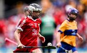 21 July 2024; Emma Kelly, Church Hill NS, Cuffesgrange, Kilkenny, representing Cork, during the GAA INTO Cumann na mBunscol Respect Exhibition Go Games at the GAA Hurling All-Ireland Senior Championship final between Clare and Cork at Croke Park in Dublin. Photo by Seb Daly/Sportsfile