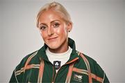 24 July 2024; Athlete Sarah Lavin during the Team Ireland Paris 2024 team announcement for Athletics at the Crowne Plaza Hotel in Blanchardstown, Dublin. Photo by Sam Barnes/Sportsfile