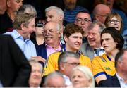 21 July 2024; Former Taoiseach Enda Kenny, left with busniessmen Dermot Desmond and JP McManus, right before the GAA Hurling All-Ireland Senior Championship Final between Clare and Cork at Croke Park in Dublin. Photo by Stephen McCarthy/Sportsfile