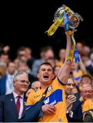 21 July 2024; Conor Cleary of Clare lifts the Liam MacCarthy cup following victory in the GAA Hurling All-Ireland Senior Championship Final between Clare and Cork at Croke Park in Dublin. Photo by Stephen McCarthy/Sportsfile