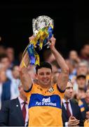 21 July 2024; Cathal Malone of Clare lifts the Liam MacCarthy cup following victory in the GAA Hurling All-Ireland Senior Championship Final between Clare and Cork at Croke Park in Dublin. Photo by Stephen McCarthy/Sportsfile