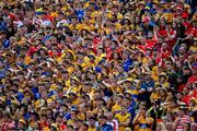 21 July 2024; Supporters on Hill 16 during the GAA Hurling All-Ireland Senior Championship Final between Clare and Cork at Croke Park in Dublin. Photo by Ray McManus/Sportsfile