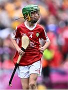 21 July 2024; Shay Mallie, Scoil Mhuire na mBuachaillí, Monaghan, representing Cork during the GAA INTO Cumann na mBunscol Respect Exhibition Go Games at the GAA Hurling All-Ireland Senior Championship final between Clare and Cork at Croke Park in Dublin. Photo by Piaras Ó Mídheach/Sportsfile