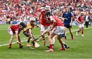 21 July 2024; Action during the GAA INTO Cumann na mBunscol Respect Exhibition Go Games at the GAA Hurling All-Ireland Senior Championship final between Clare and Cork at Croke Park in Dublin. Photo by Piaras Ó Mídheach/Sportsfile