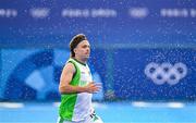 24 July 2024; Daragh Walsh of Team Ireland warms up before the Men's Hockey warm up match between Ireland and South Africa at the Yves-du-Manoir Stadium during the 2024 Paris Summer Olympic Games in Paris, France. Photo by Stephen McCarthy/Sportsfile