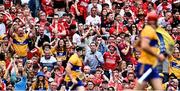 21 July 2024; Supporters are Tony Kelly of Clare scored his side's third goal during the GAA Hurling All-Ireland Senior Championship Final between Clare and Cork at Croke Park in Dublin. Photo by Piaras Ó Mídheach/Sportsfile