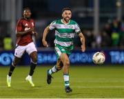 23 July 2024; Roberto Lopes of Shamrock Rovers during the UEFA Champions League second qualifying round first leg match between Shamrock Rovers and Sparta Prague at Tallaght Stadium in Dublin. Photo by Thomas Flinkow/Sportsfile
