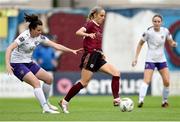 24 July 2024; Julie-Ann Russell of Galway United in action against Della Doherty of Wexford during the Avenir Sports All-Island Cup semi-final match between Galway United and Wexford at Eamonn Deacy Park in Galway. Photo by Tom Beary/Sportsfile
