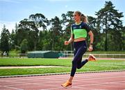 25 July 2024; Sharlene Mawdsley of Team Ireland during a Team Ireland athletics squad training session at Stade Philippe Mahut in Fontainebleau ahead of the 2024 Paris Summer Olympic Games in Paris, France. Photo by Sam Barnes/Sportsfile