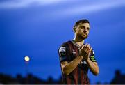 26 July 2024; Jordan Flores of Bohemians after the SSE Airtricity Men's Premier Division match between Bohemians and Dundalk at Dalymount Park in Dublin. Photo by Seb Daly/Sportsfile